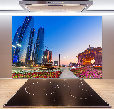 Kitchen splashback panel The streets of Abu Dhabi