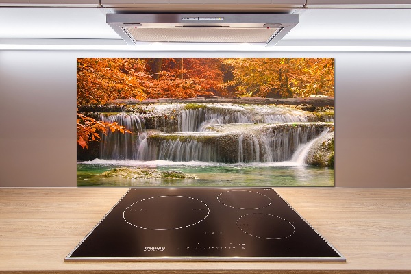 Cooker splashback Waterfall in autumn