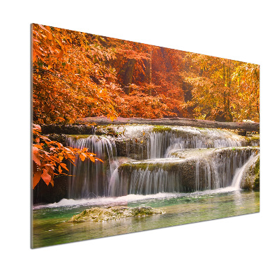 Cooker splashback Waterfall in autumn