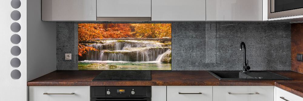 Cooker splashback Waterfall in autumn