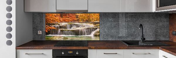 Cooker splashback Waterfall in autumn