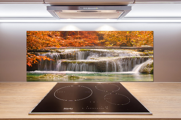 Cooker splashback Waterfall in autumn