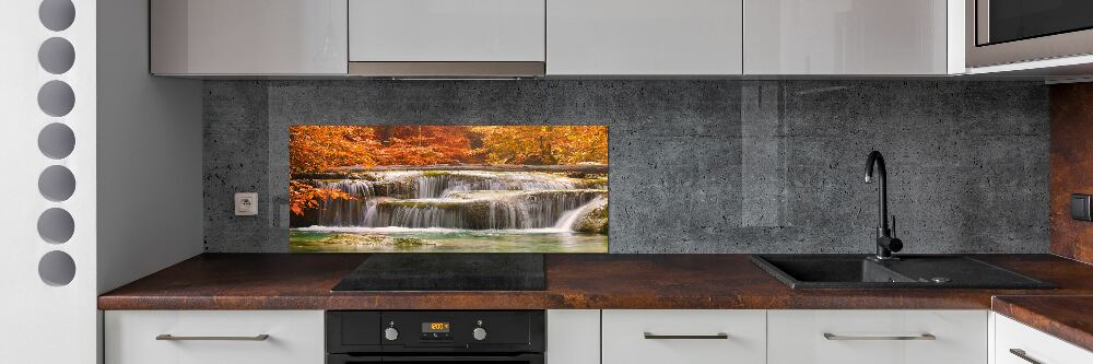 Cooker splashback Waterfall in autumn