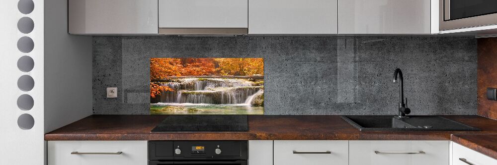 Cooker splashback Waterfall in autumn