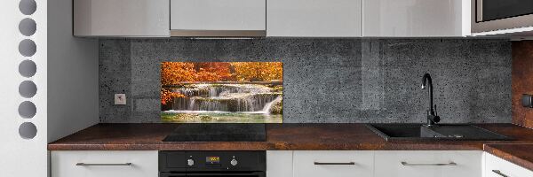 Cooker splashback Waterfall in autumn