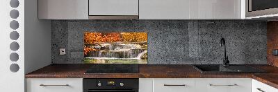 Cooker splashback Waterfall in autumn