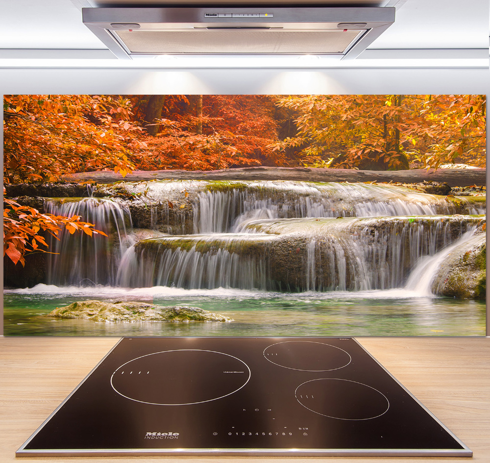 Cooker splashback Waterfall in autumn