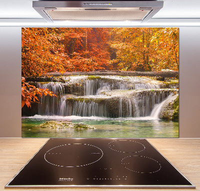 Cooker splashback Waterfall in autumn