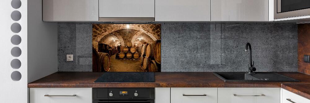 Cooker splashback Barrels in the vineyard