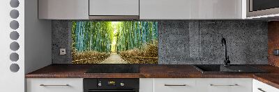 Glass splashback Bamboo forest