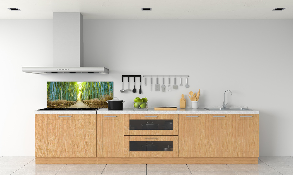 Glass splashback Bamboo forest