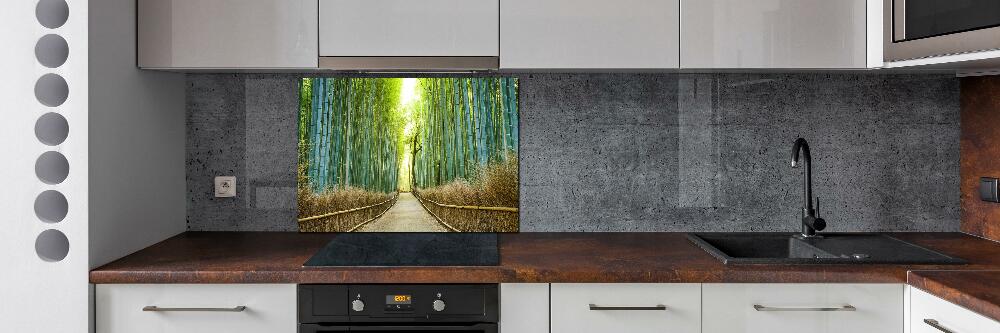 Glass splashback Bamboo forest