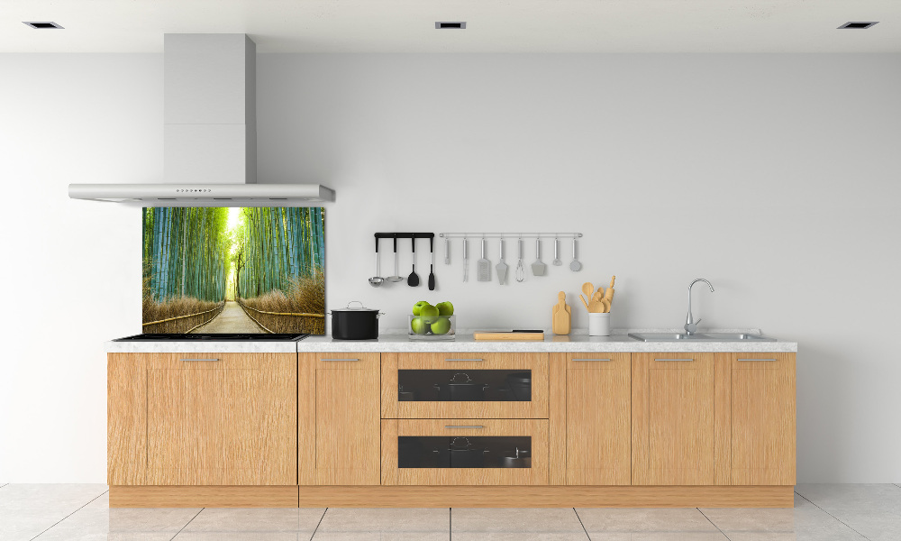 Glass splashback Bamboo forest