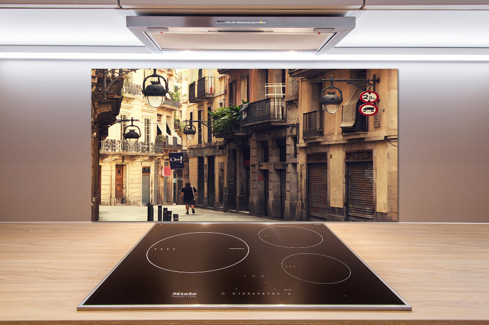 Cooker splashback Barcelona streets