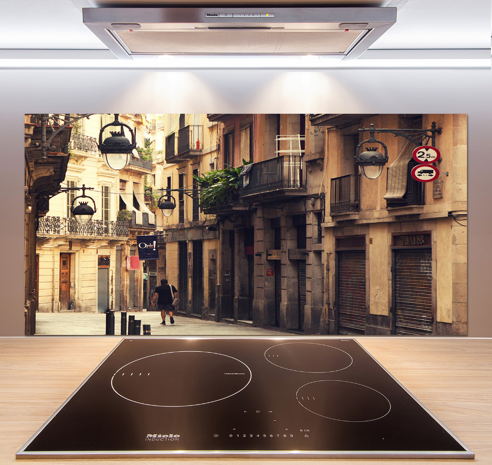 Cooker splashback Barcelona streets