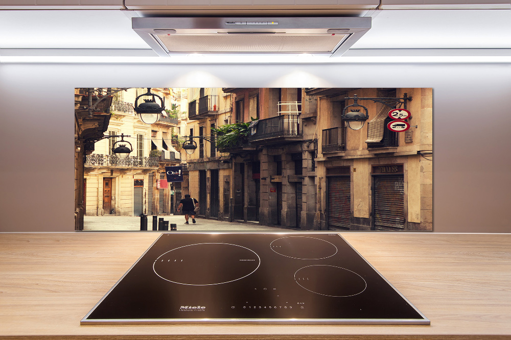 Cooker splashback Barcelona streets