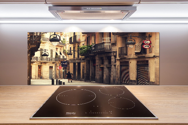 Cooker splashback Barcelona streets