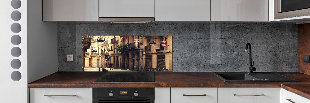 Cooker splashback Barcelona streets