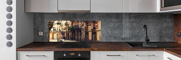 Cooker splashback Barcelona streets