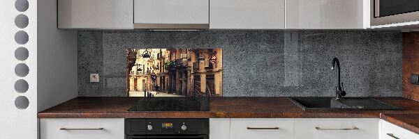 Cooker splashback Barcelona streets