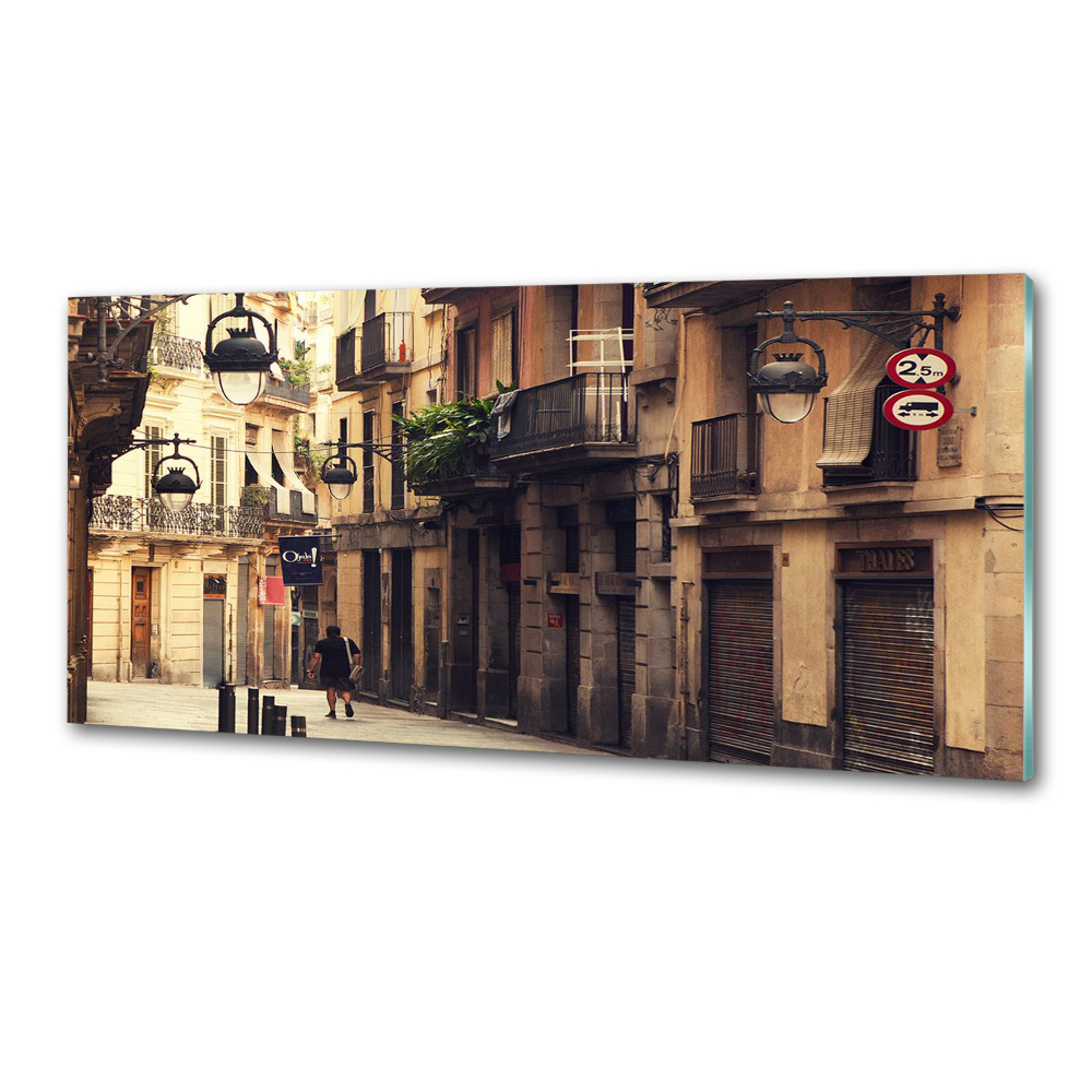 Cooker splashback Barcelona streets