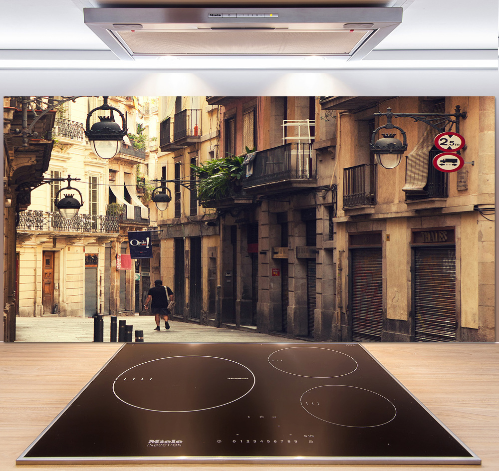 Cooker splashback Barcelona streets