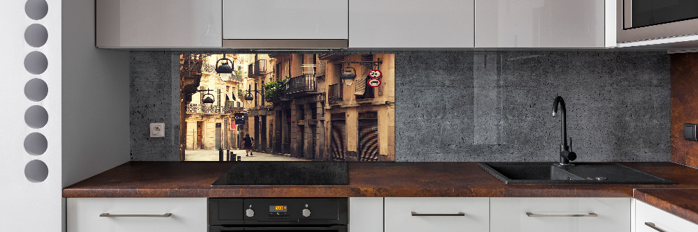 Cooker splashback Barcelona streets