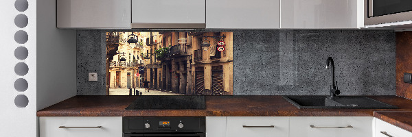 Cooker splashback Barcelona streets