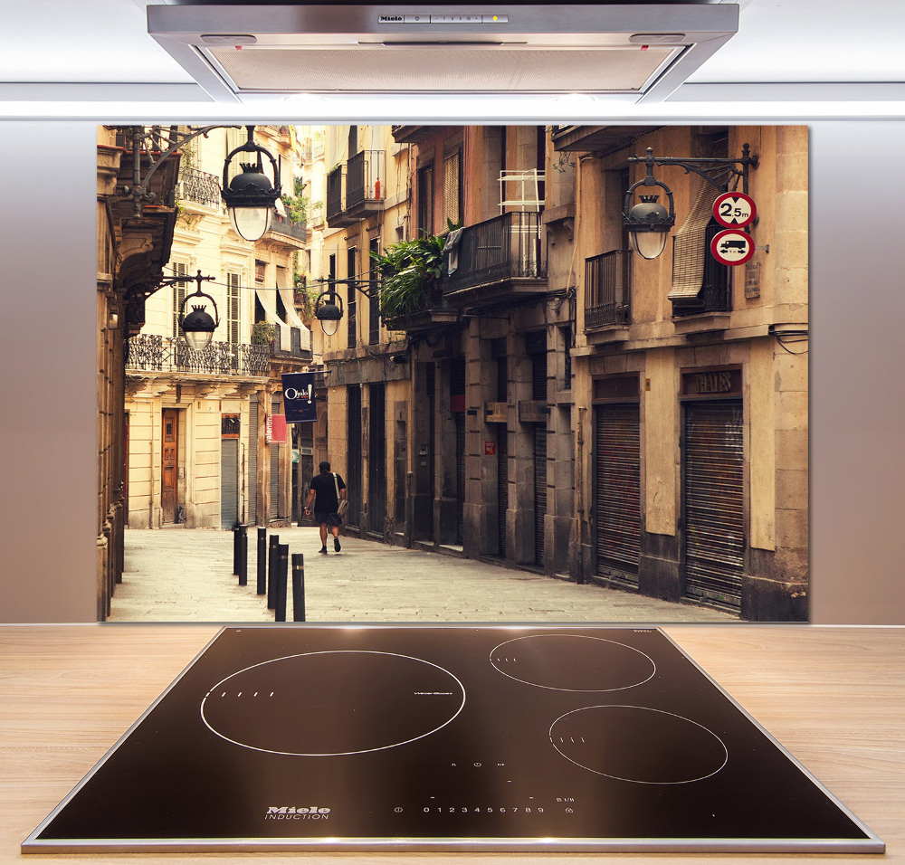 Cooker splashback Barcelona streets