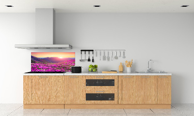 Glass splashback Pink hills