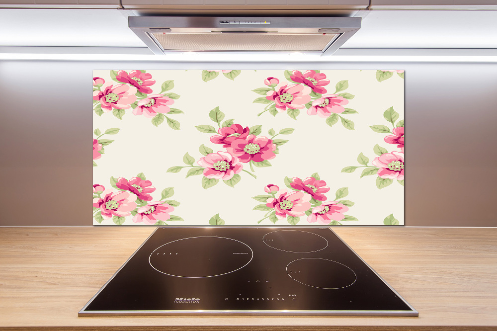 Kitchen splashback Floral pattern