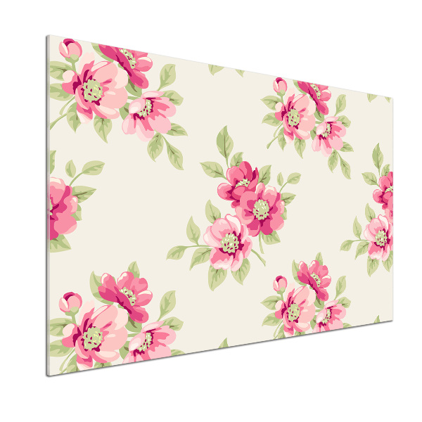 Kitchen splashback Floral pattern