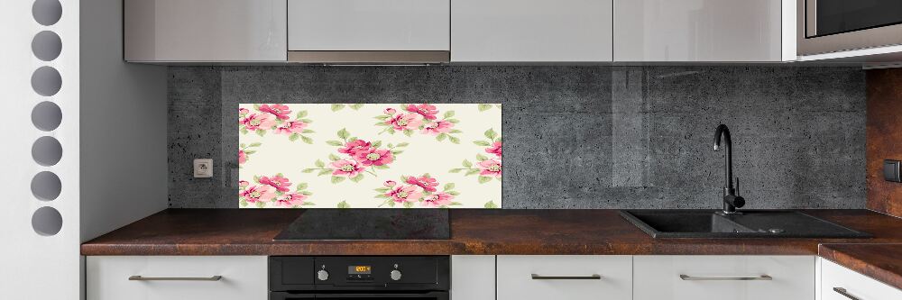 Kitchen splashback Floral pattern