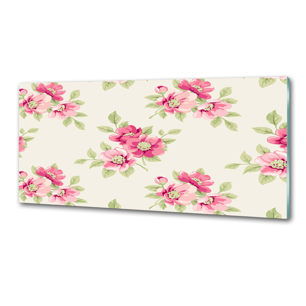 Kitchen splashback Floral pattern