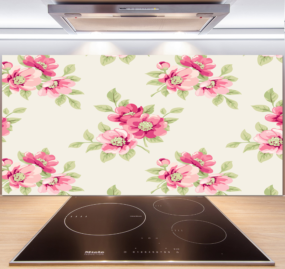 Kitchen splashback Floral pattern