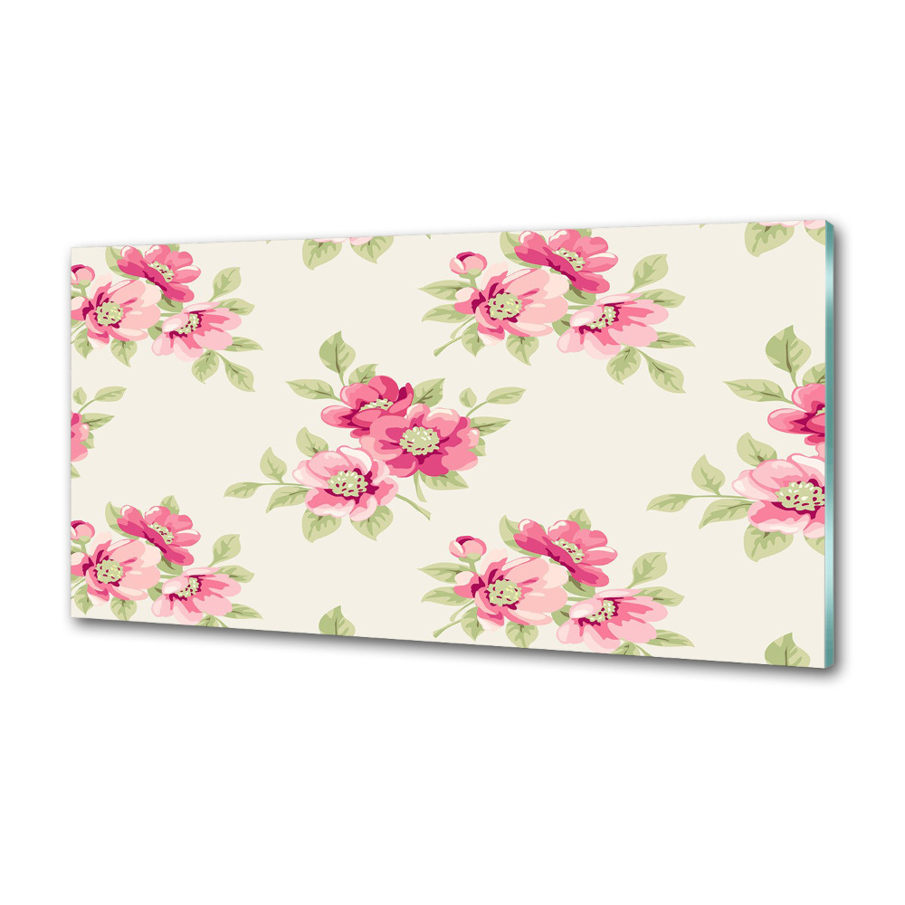 Kitchen splashback Floral pattern