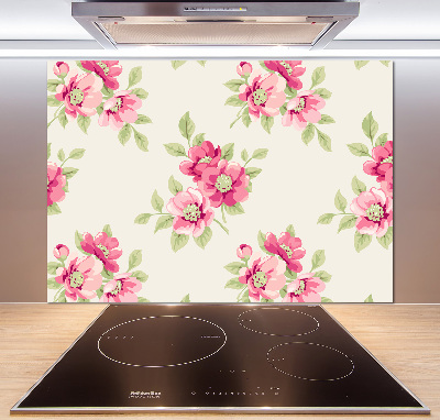 Kitchen splashback Floral pattern