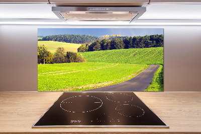 Kitchen splashback dirt road