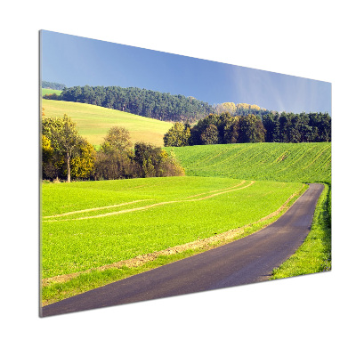 Kitchen splashback dirt road