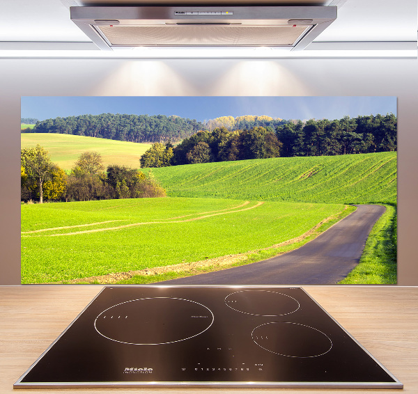 Kitchen splashback dirt road