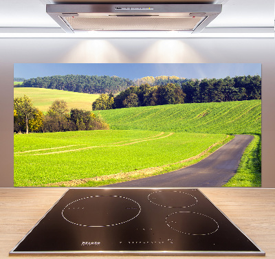 Kitchen splashback dirt road