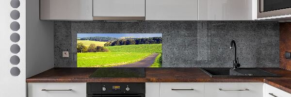 Kitchen splashback dirt road