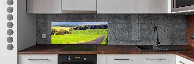 Kitchen splashback dirt road