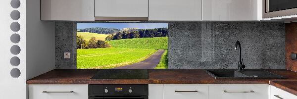 Kitchen splashback dirt road