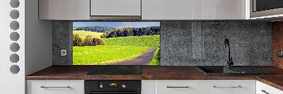 Kitchen splashback dirt road