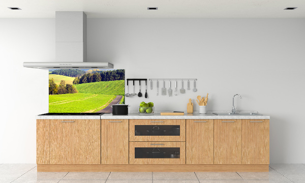 Kitchen splashback dirt road