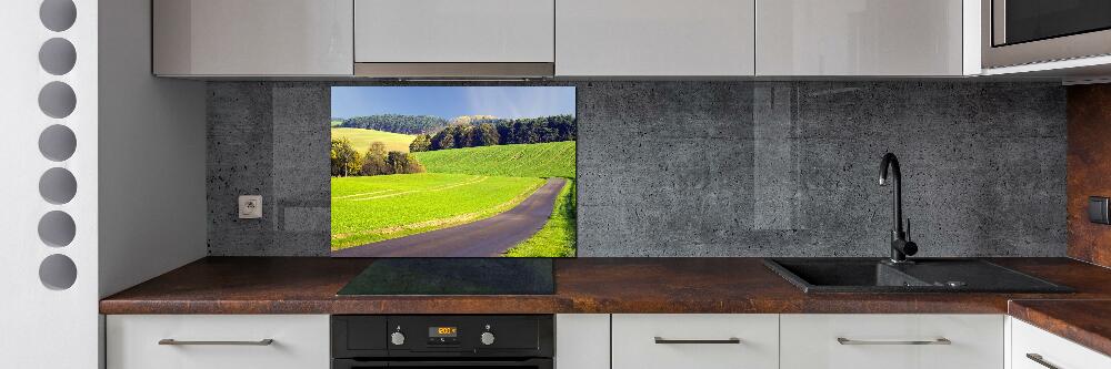 Kitchen splashback dirt road