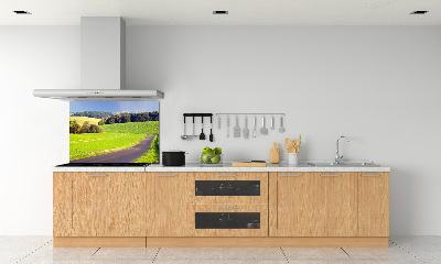 Kitchen splashback dirt road