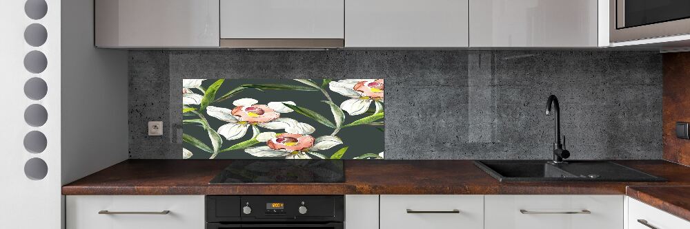 Kitchen splashback Floral pattern