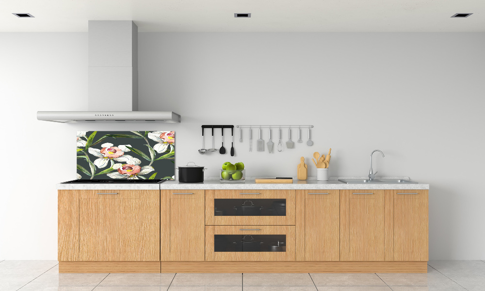 Kitchen splashback Floral pattern